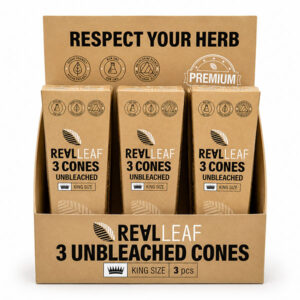 REALLEAF Brown King Size Triple Cones