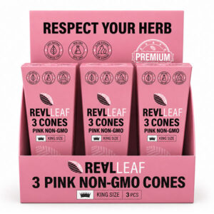 REALLEAF Pink King Size Triple Cones